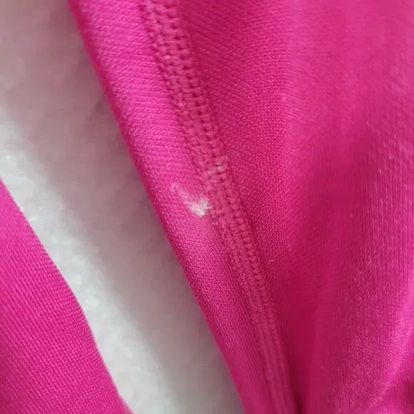 Nike Dri Fit Women's Pink Half Zip Long Sleeve Top Size M 8525-1182 - Picture 3 of 8